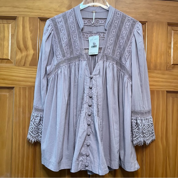 Free People Tops - Free People Lavender Mauve Top Size Large NWT